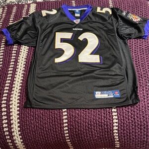 Reebok Alt. Black/Purple Ravens Jersey - Ray Lewis size 48